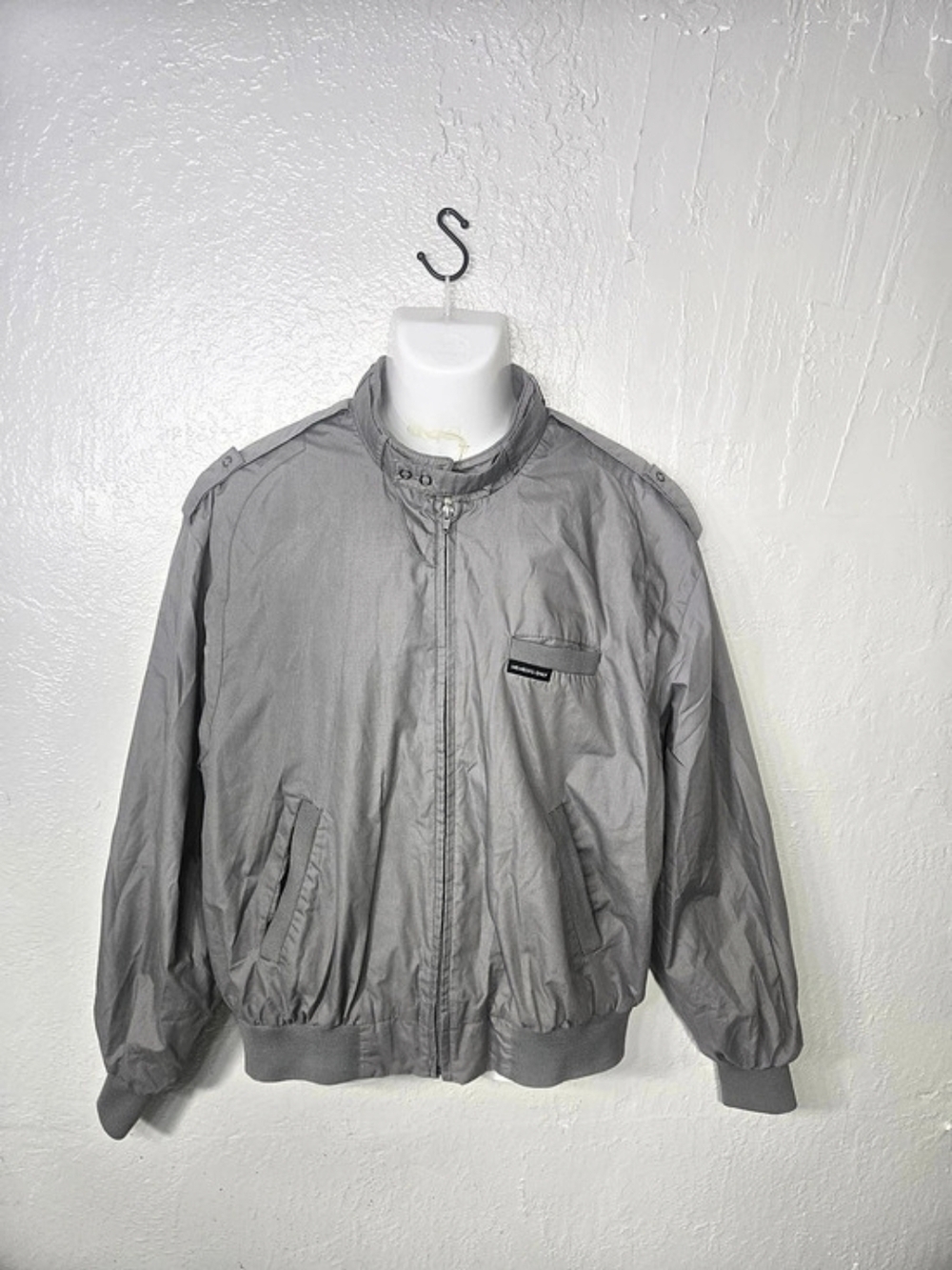 Members Only Iconic Racer Jacket Men's Gray Jacket Size Large